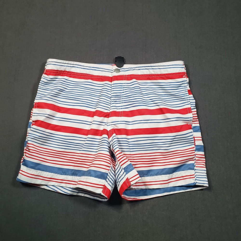 Bonobos Board Shorts Mens 30 Red White Blue Striped Swim Trunks Nautical